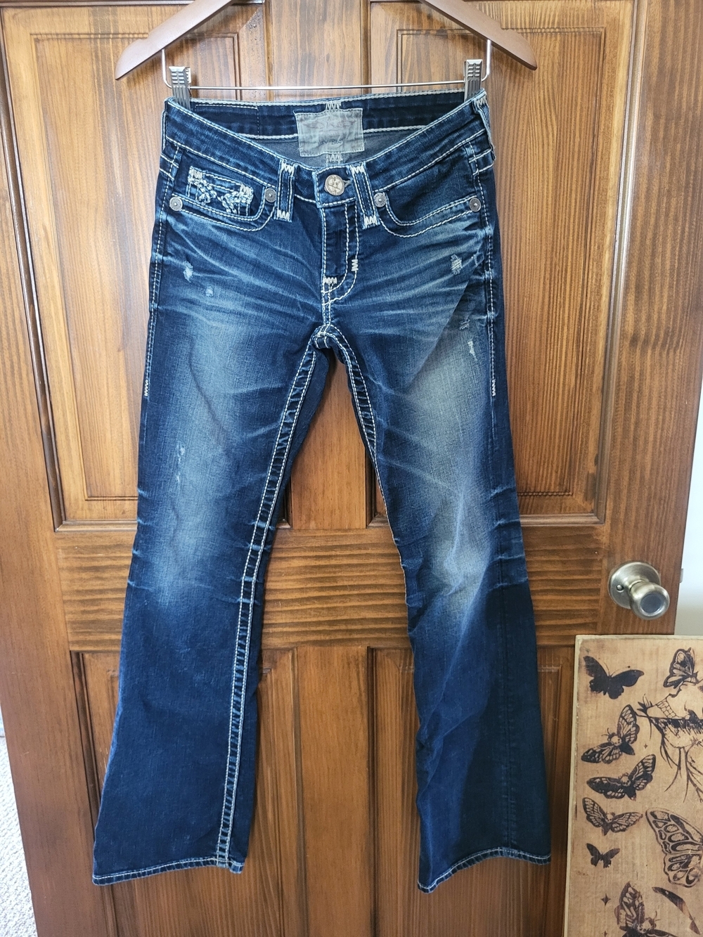 Big Star Dark Blue Bootcut Jeans with Fading